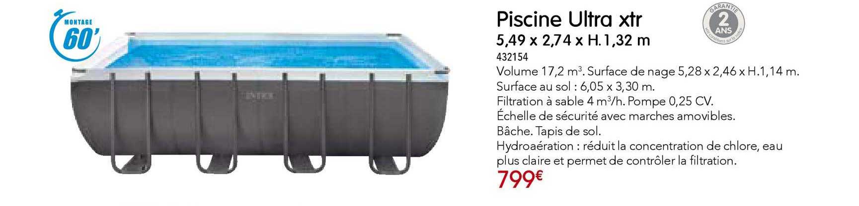piscine ultra xtr 5.49 x 2.74 x h. 1.32 m