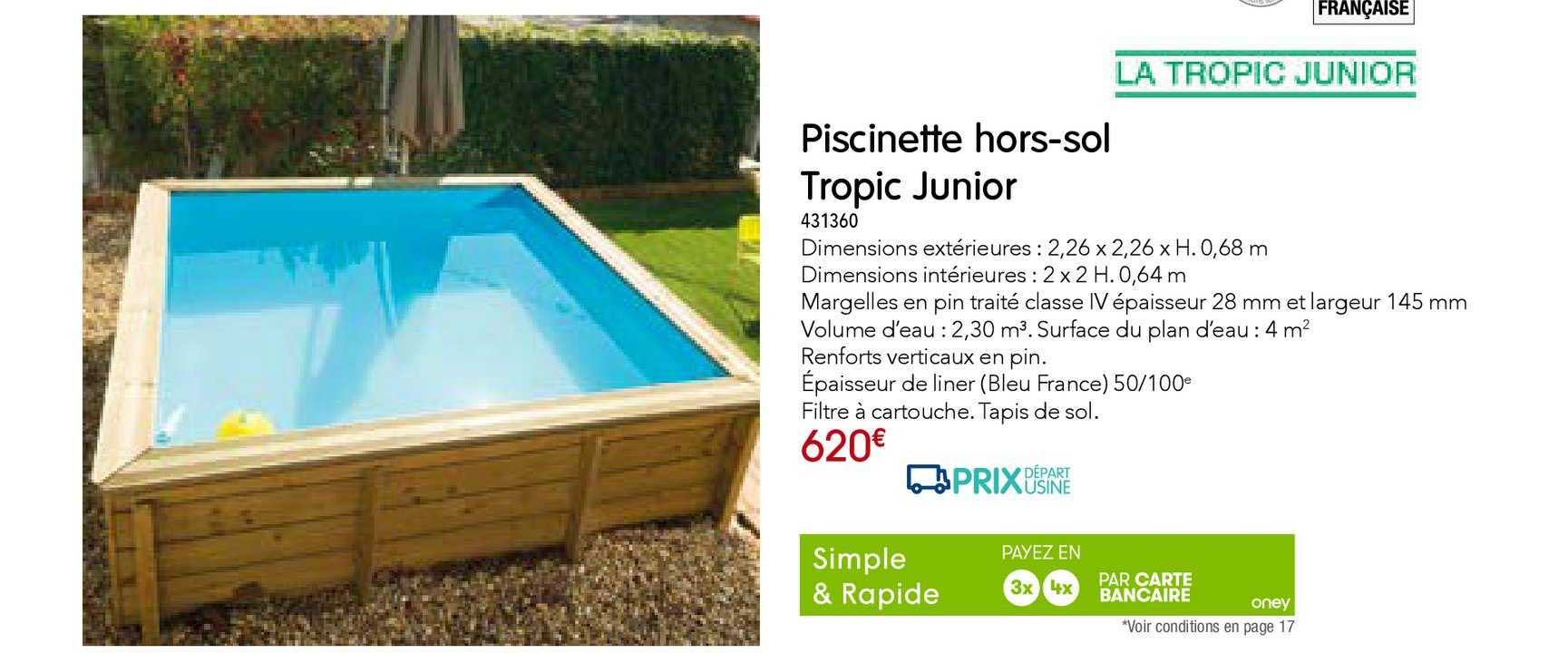 piscinette hors sol tropic junio