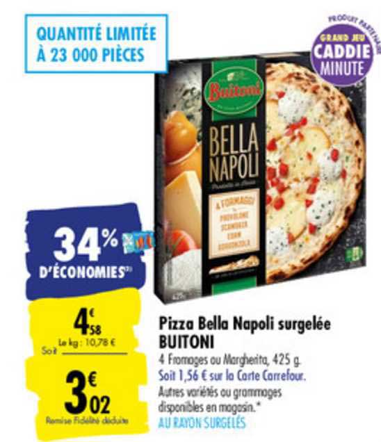 Pizza Bella Napoli Surgelée Buitoni