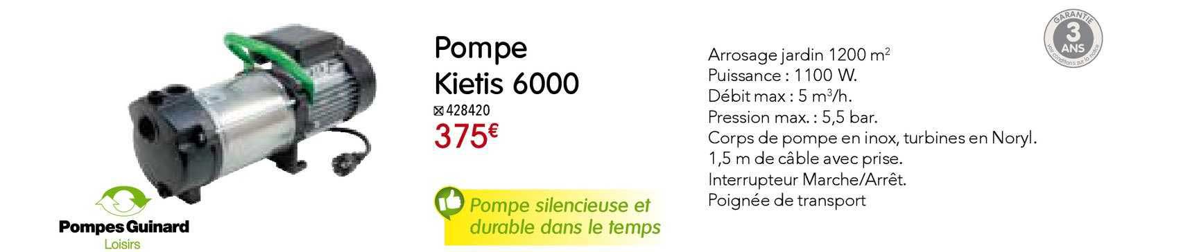 pompe kietis 6000 pompes guinard