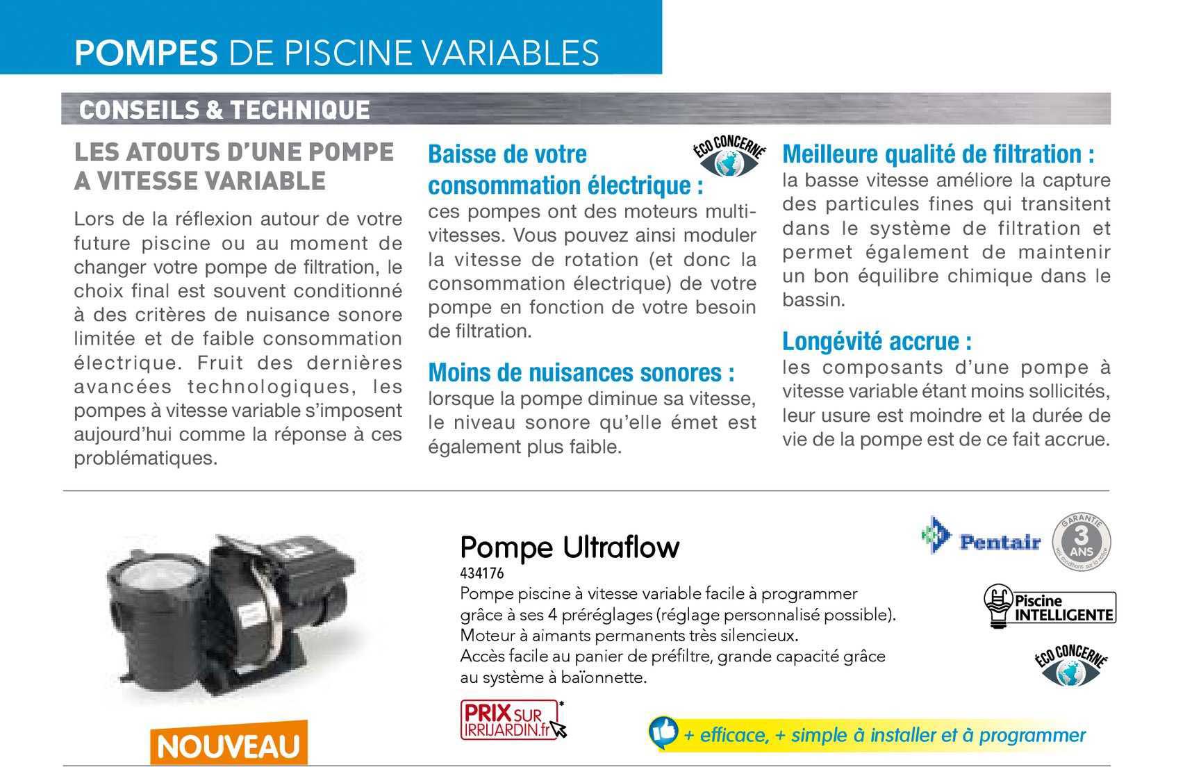 pompe ultrflow pentair