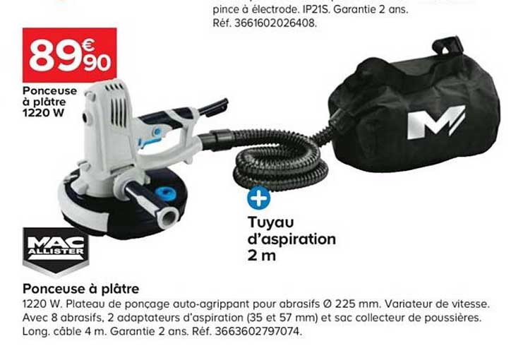 ponceuse à plâtre mac allister