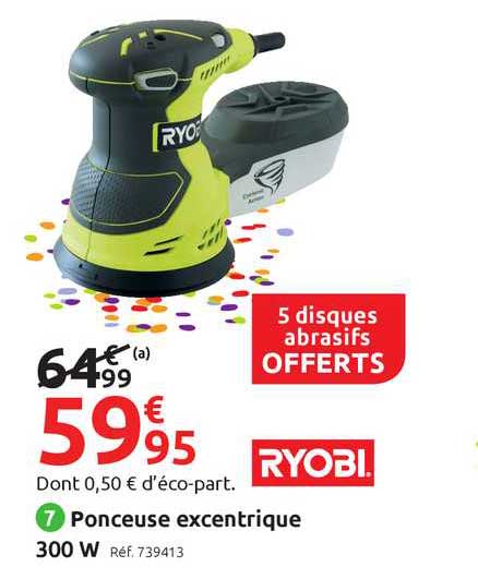 ponceuse excentrique ryobi