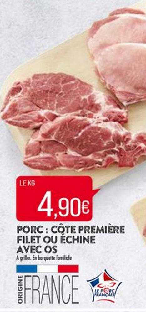 Porc : Côte Première Filet Ou échine Avec Os