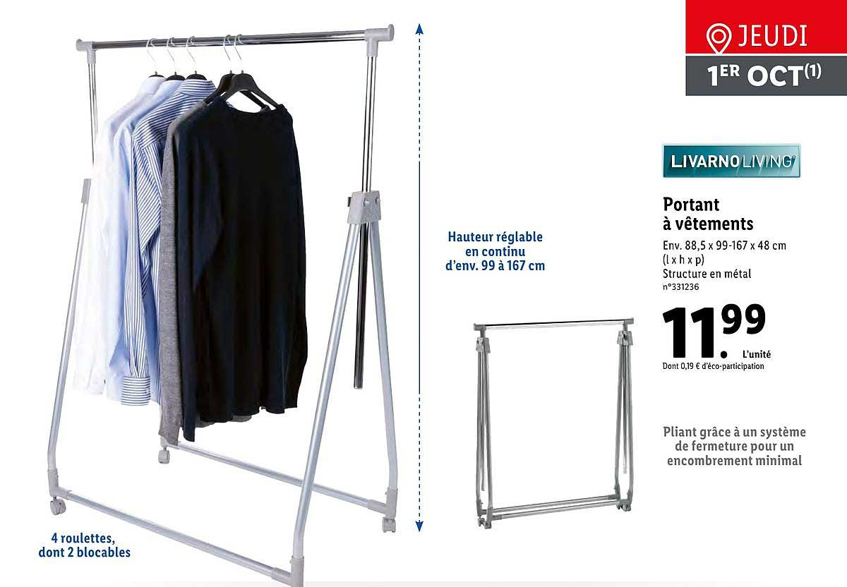 Portant à Vêtements Livarnoliving