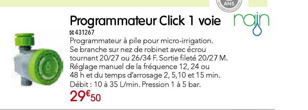 programmateur click 1 voie rain