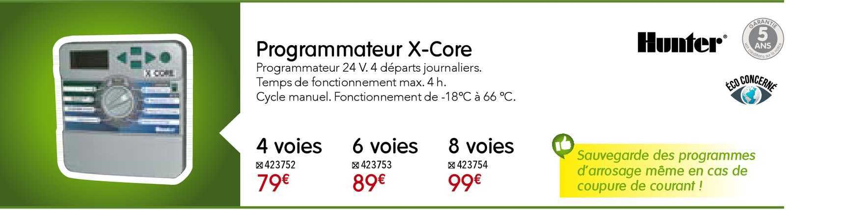 programmateur x core hunter