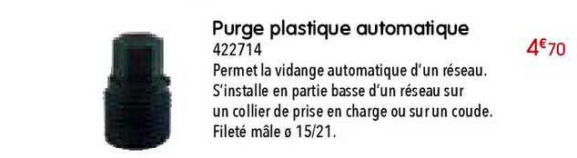 purge plastique automatique