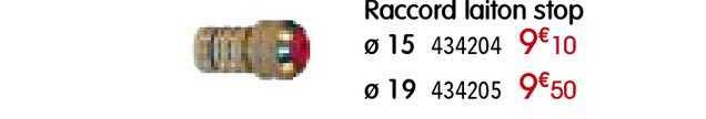Raccord Laiton Stop
