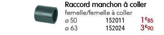 raccord manchon à coller