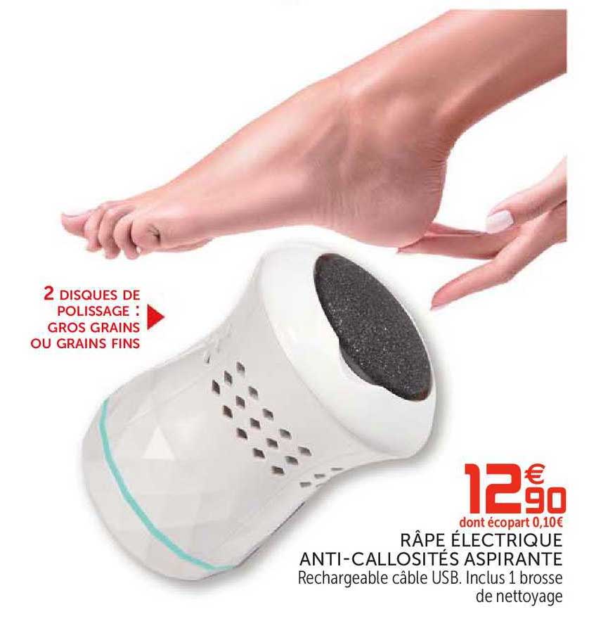 râpe électrique anti callosités aspirante