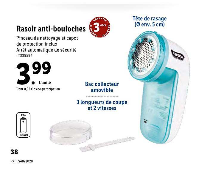Rasoir Anti Bouloches