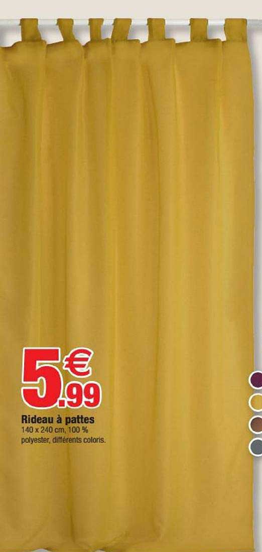rideau à pattes