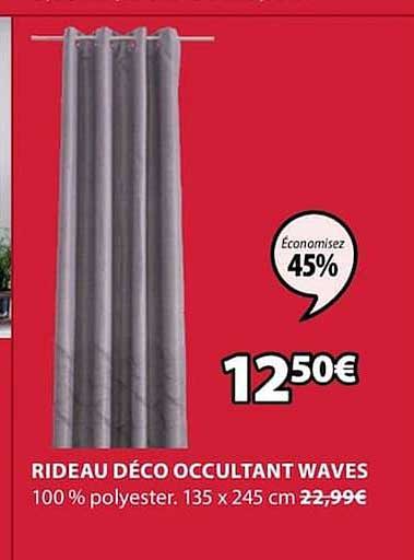 rideau déco occultant waves