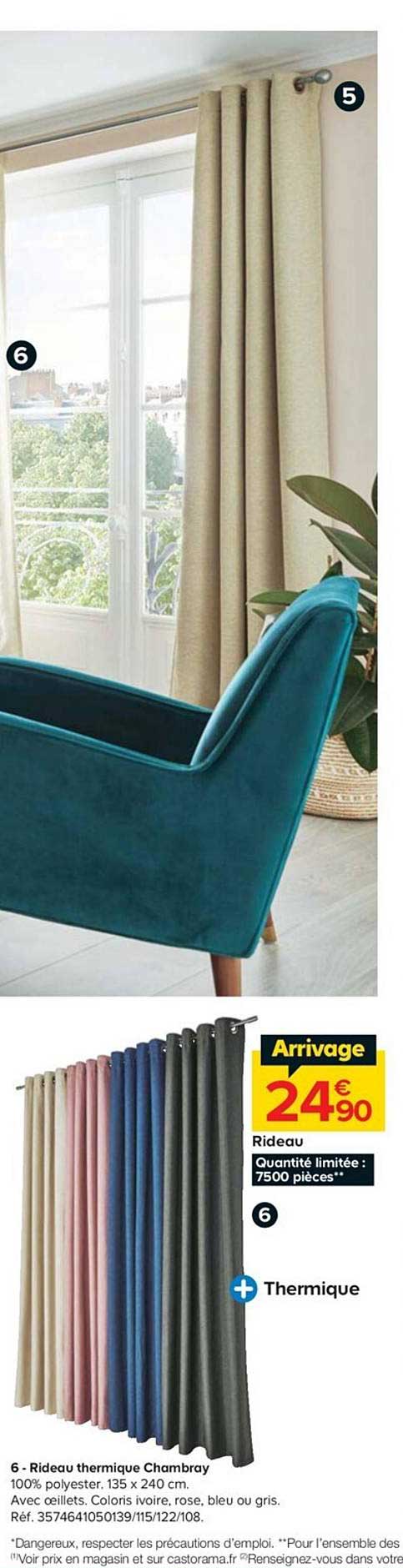 rideau thermique chambray