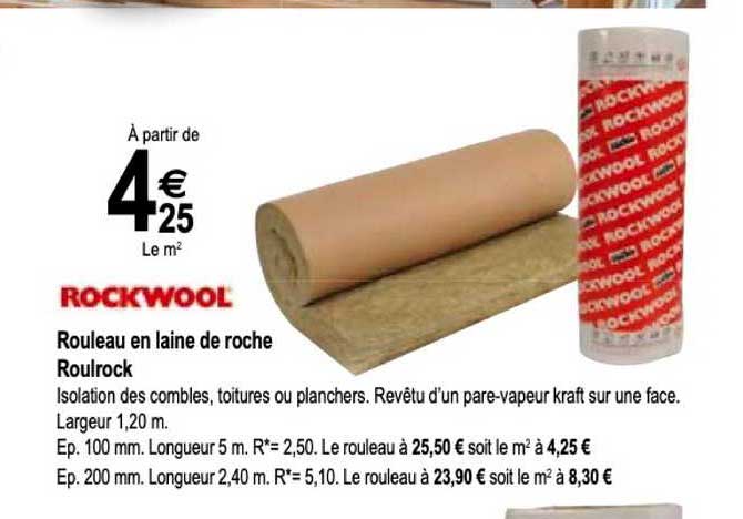 rouleau en laine de roche roulrock rockwool
