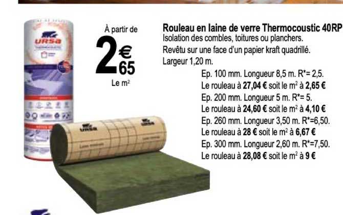 Rouleau En Laine De Verre Thermocoustic 40rp