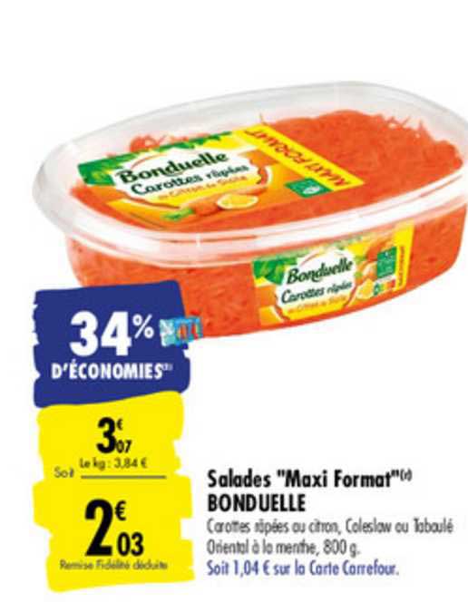 salades "maxi format" bonduelle