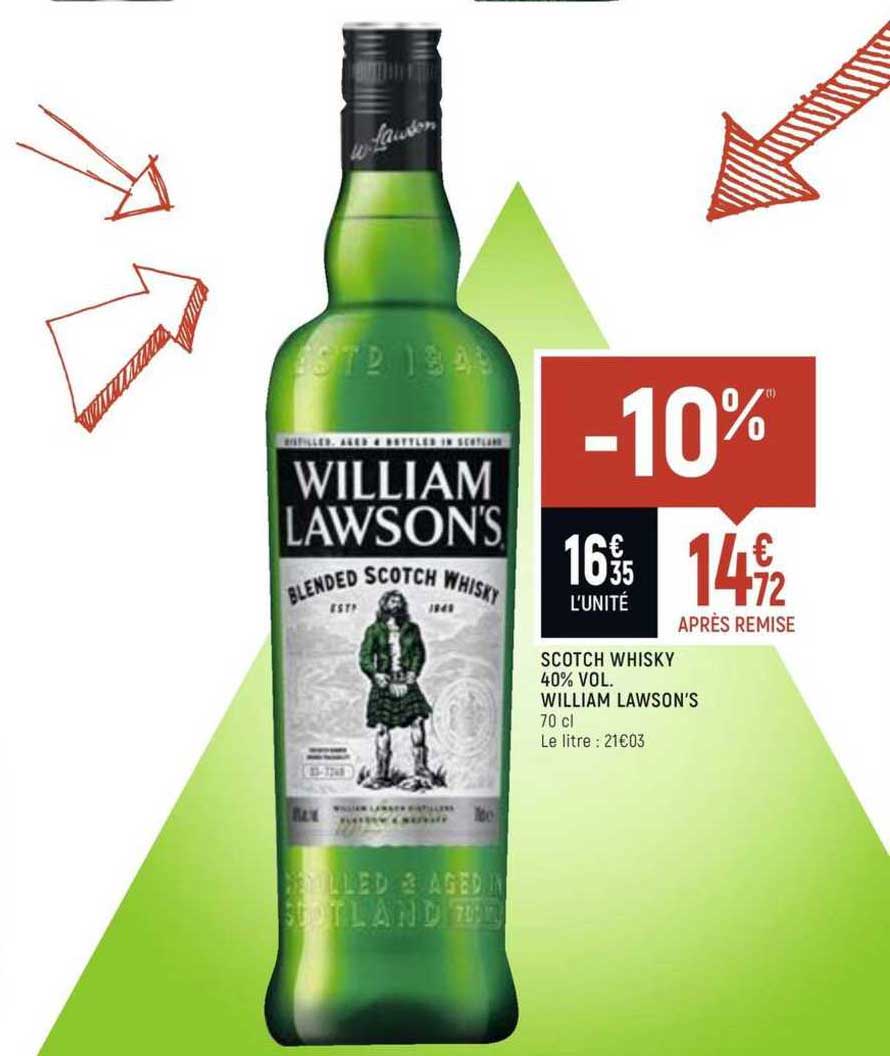 scotch whisky 40% vol. william lawson's -10%