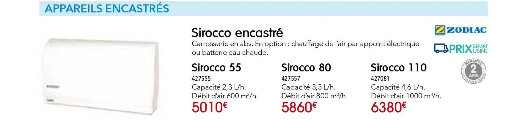 sirocco encastré zodiac