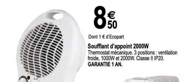 soufflant d'appoint 2000w