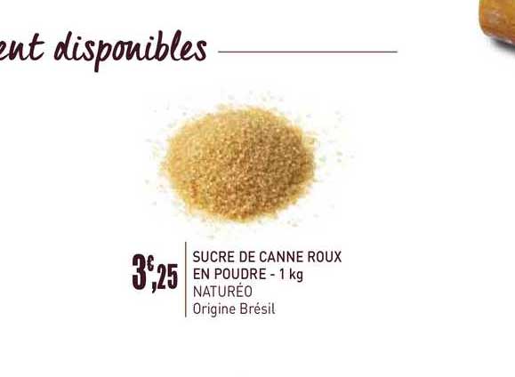 sucre de canne roux en poudre