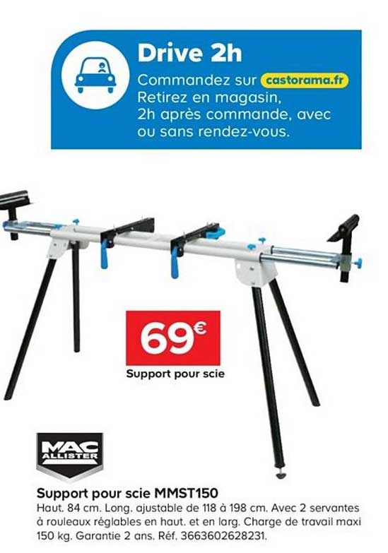 support pour scie mmst150 mac allister