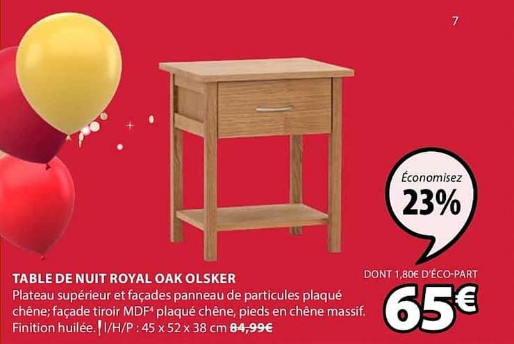 Table De Nuit Royal Oak Olsker
