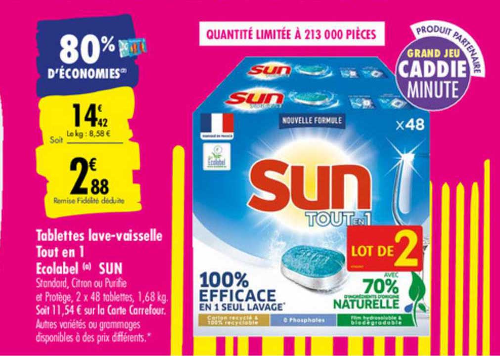 tablettes lave vaiselle tout en 1 ecolabel