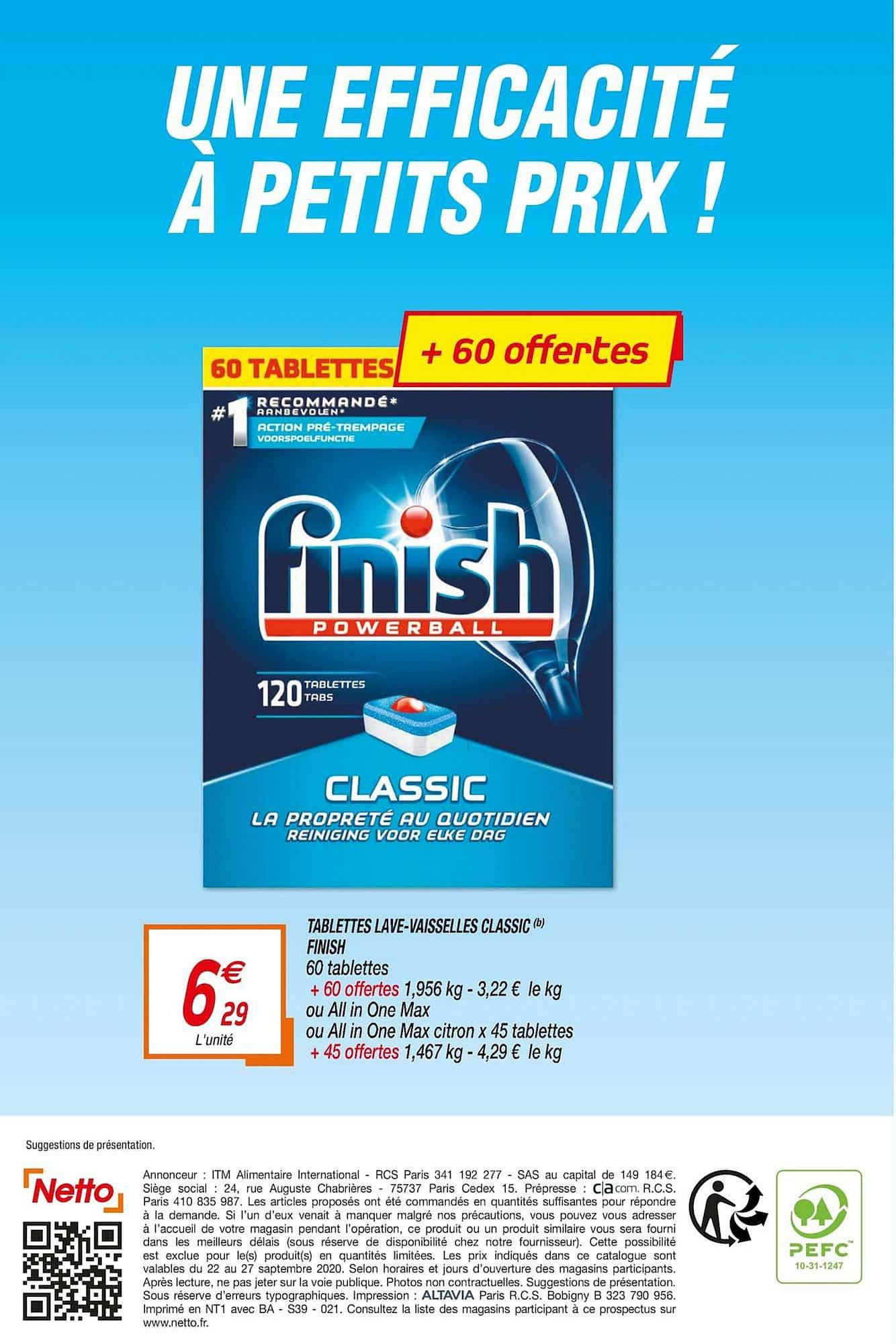 Tablettes Lave Vaisselles Classic Finish