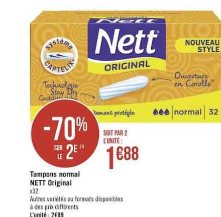 Tampons Normal Nett Original -70% Sur Le 2e