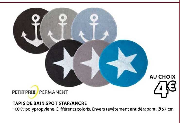 tapis de bain spot star ancre