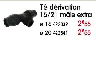 Té Dérivation 15 21 Mâle Extra