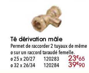 té dérivation mâle