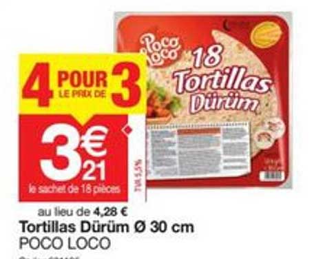 tortillas dürüm 30 cm poco loco