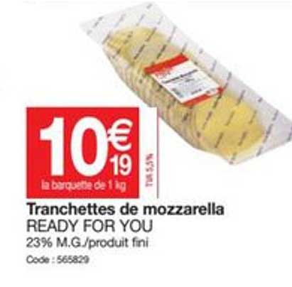tranchettes de mozzarella ready for you