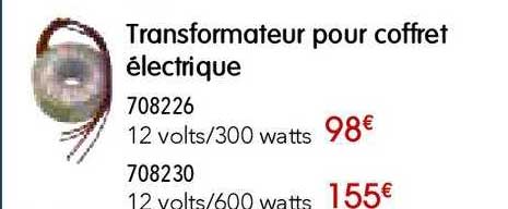 transformateur pour coffret électrique