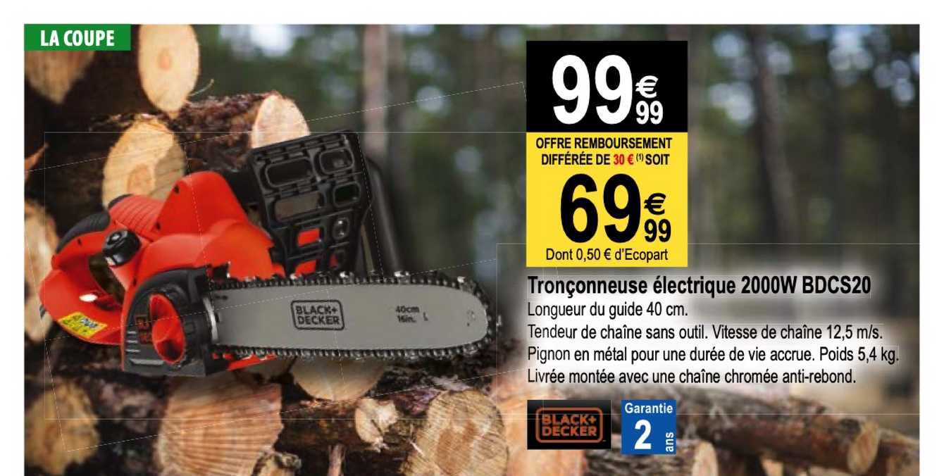 tronçonneuse électrique 2000w bdcs20