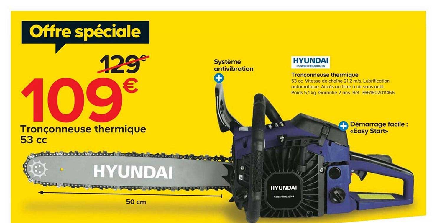 tronçonneuse thermique hyundai power products