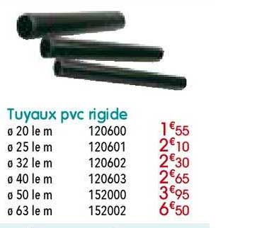 tuyaux pvc rigide