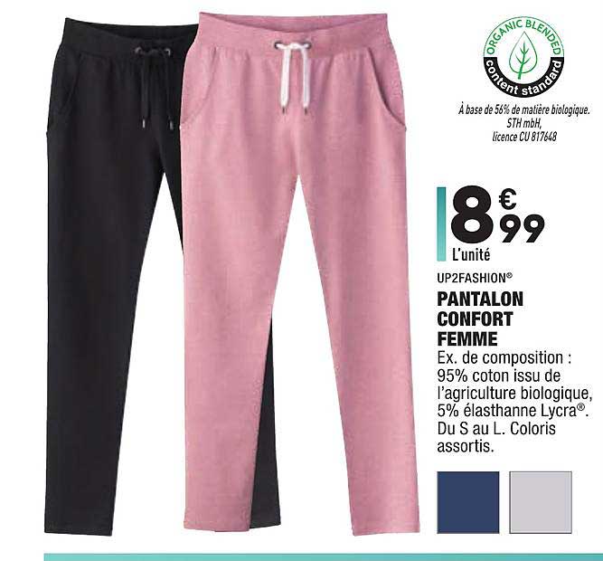 Up2fashion Pantalon Confort Femme