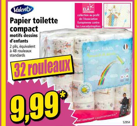 valenty papier toilette compact motifs dessins d'enfants
