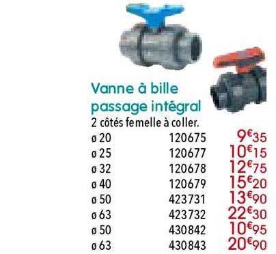 vanne à bille passage intégral