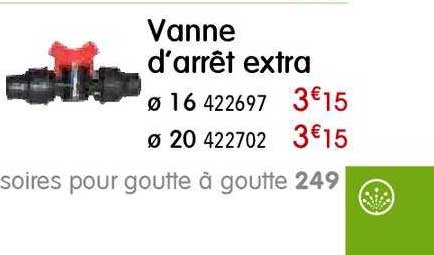 Vanne D'arrêt Extra