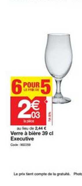 verre à bière 39 cl executive