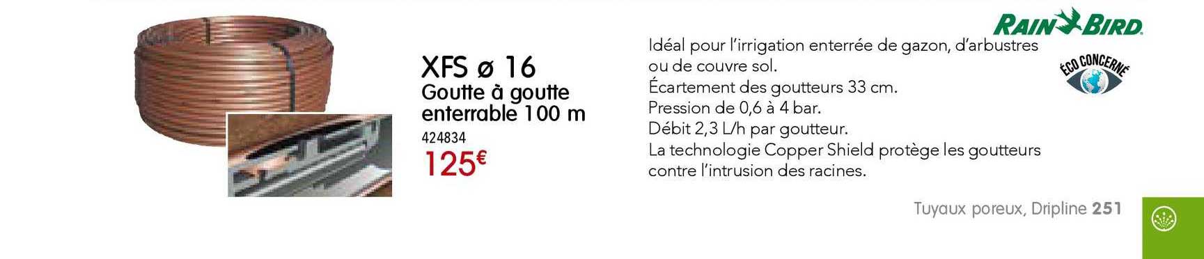 xfs 16 goutte à goutte enterrable 100 m rain bird