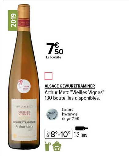 alsace gewurztraminer arthur metz "vieilles vignes" 2019