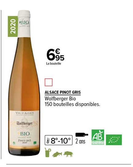 Alsace Pinot Gris Wolfberger Bio 2020