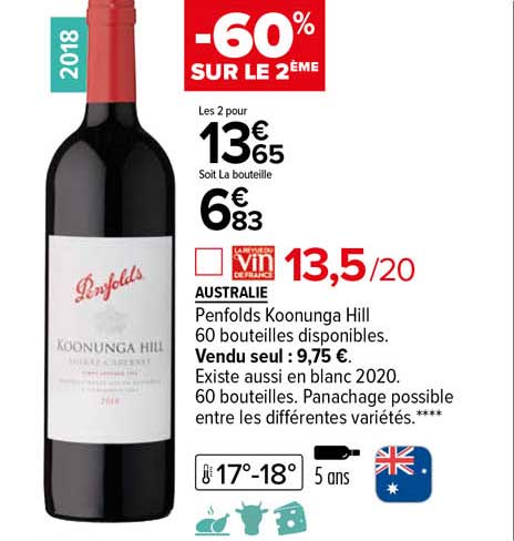 australie penfolds koonunga hill 2018