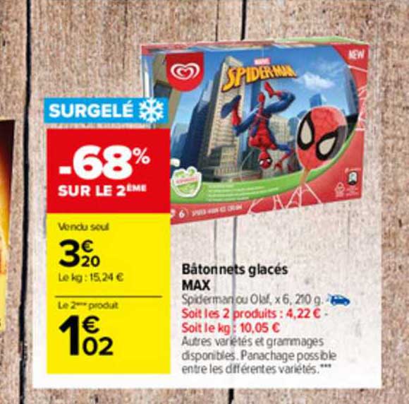 Bâtonnets Glacés Max